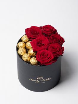 Róże z czekoladkami (duży)