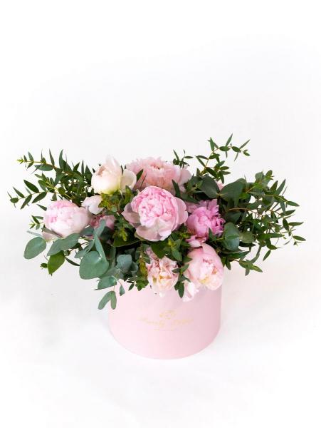 Peonia Boho różowy box