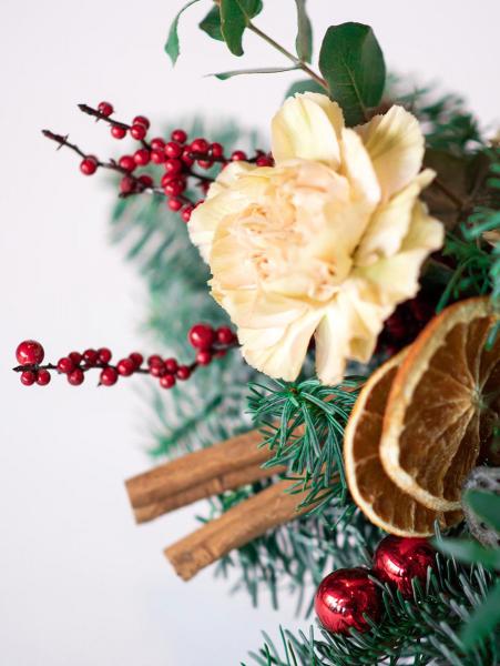 Świąteczny Flower Box z cytryną i cynamonem